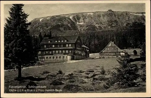 Ak Karpacz Krummhübel Riesengebirge Schlesien, Schlingelbaude, Schronisko na Starej Polanie