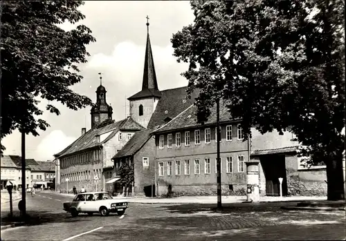 Ak Kölleda in Thüringen, Am Roßplatz, Auto