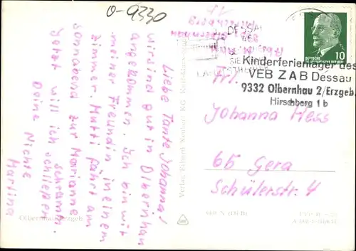 Ak Olbernhau im Erzgebirge Sachsen, Strassenansicht, Buchhandlung John Geyh, Saxonia Drogerie