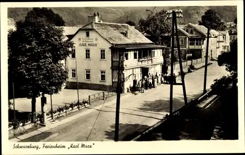 Ak Schwarzburg im Schwarzatal Thüringen, Ferienheim Karl Marx