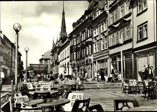 Ak Mühlhausen in Thüringen, Steinweg, Caféterrasse