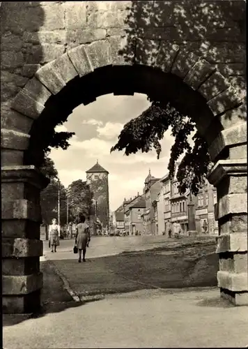 Ak Mühlhausen in Thüringen, Blick durchs Frauentor