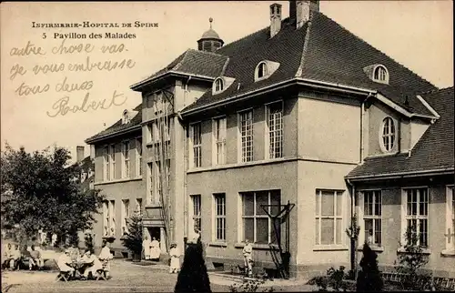 Ak Speyer am Oberrhein, Infirmerie Hopital de Spire, Pavillon des Malades