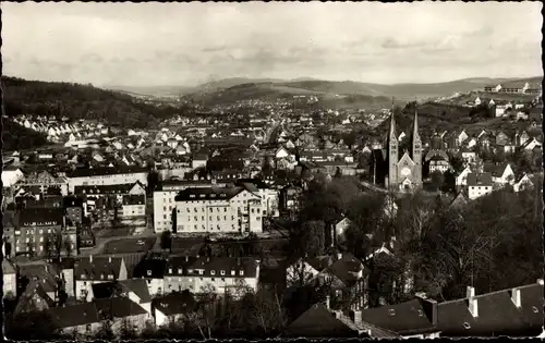 Ak Siegen in Westfalen, Blick vom Krebs auf das Siegtal, Ortsansicht