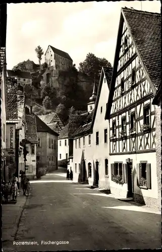 Ak Pottenstein in Oberfranken, Fischergasse