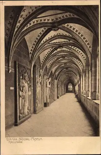 Ak Nürnberg in Mittelfranken, Germanisches Nationalmuseum, Kreuzgang