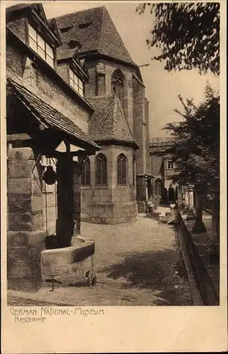 Ak Nürnberg in Mittelfranken, Germanisches Nationalmuseum, Klosterhof