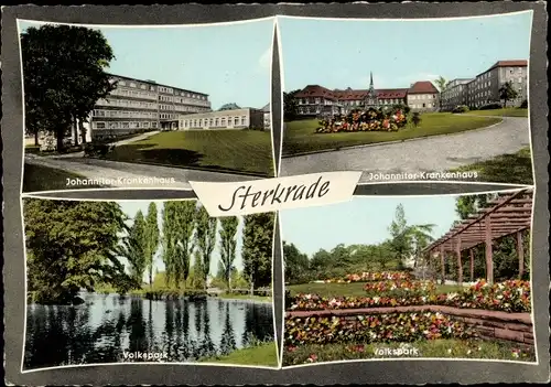Ak Sterkrade Oberhausen am Rhein, Volkspark, Johanniter-Krankenhaus