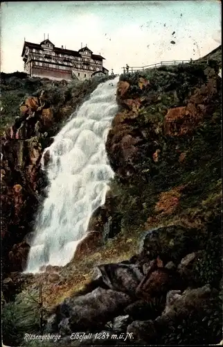 Ak Spindleruv Mlýn Spindlermühle Riesengebirge Region Königgrätz, Elbfall