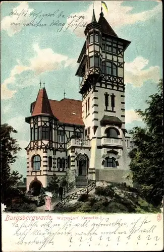 Ak Varnsdorf Warnsdorf Region Aussig, Burgbergswarte