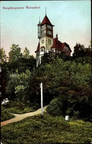 Ak Varnsdorf Warnsdorf Region Aussig, Burgsbergwarte