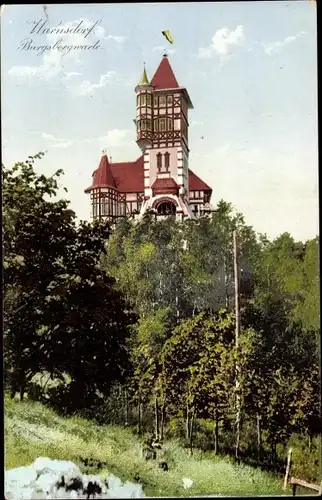 Ak Varnsdorf Warnsdorf Region Aussig, Burgsbergwarte
