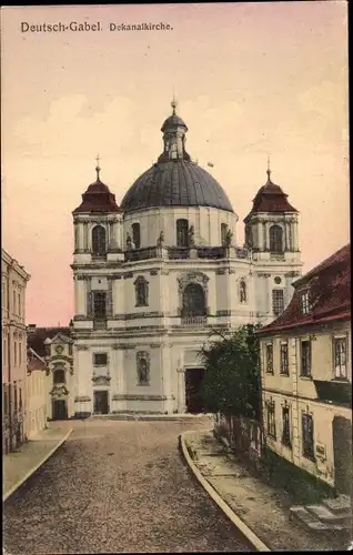 Ak Jablonné v Podještědí Deutsch Gabel Region Reichenberg, Dekanalkirche