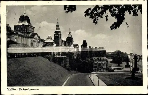 Ak Szczecin Stettin Pommern, Hakenterrasse