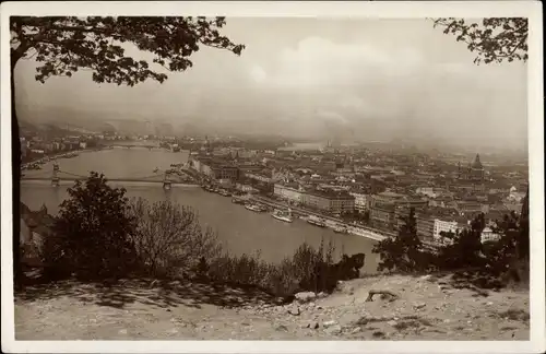 Ak Budapest Ungarn, Blick vom Blocksberg