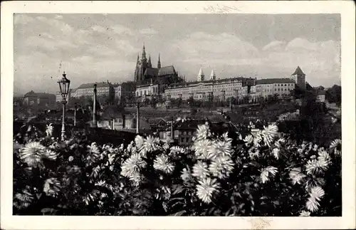 Ak Praha Prag Tschechien, Hradcany, Hradschin, Manesbrücke