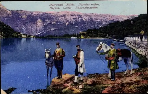 Ak Ragusa Dubrovnik Kroatien, Nationaltrachten