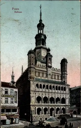 Ak Poznań Posen, Rathaus