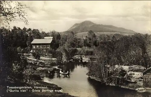 Ak Tossebergsklätten Sunne Schweden, Gurlita klätt i Gösta Berlings saga