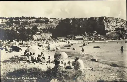 Ak Snäckgärdet Schweden, Badestrand