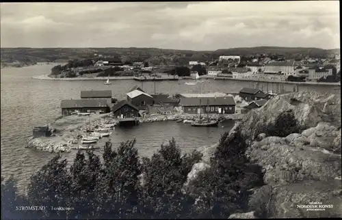 Ak Strömstad Schweden, Teilansicht