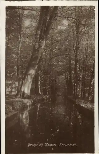 Ak Gelderland Niederlande, Beekje bij Kasteel Staverden