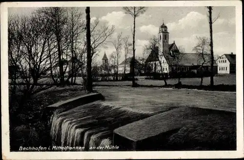 Ak Bechhofen Mittelfranken, An der Mühle