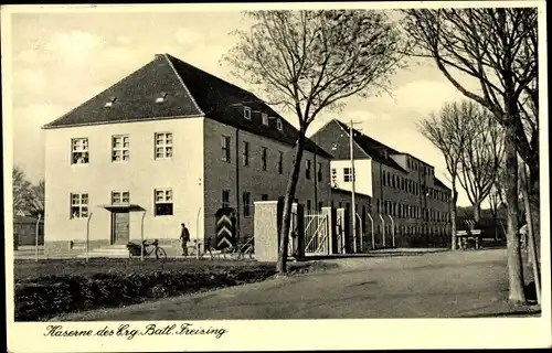 Ak Freising in Oberbayern, Kaserne des Erg. Batl.