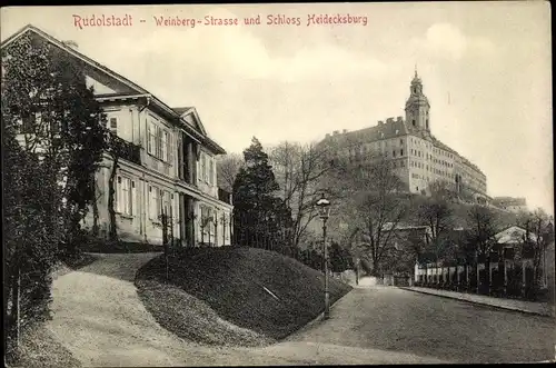 Ak Rudolstadt in Thüringen, Weinberg Straße, Schloss Heidecksburg