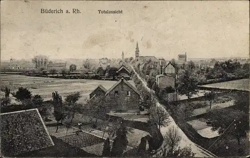 Ak Büderich Wesel am Niederrhein, Totalansicht