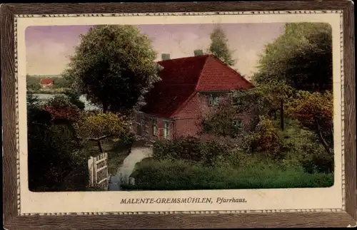 Passepartout Ak Gremsmühlen Malente in Ostholstein, Pfarrhaus