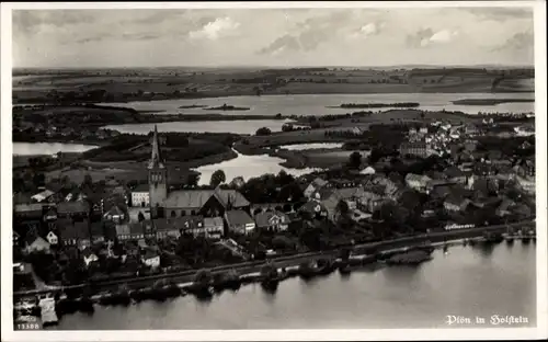 Ak Plön am See Holstein, Luftaufnahme