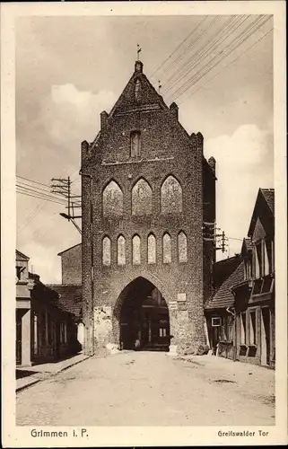 Ak Grimmen in Mecklenburg Vorpommern, Greifswalder Tor