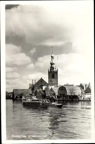 Ak Overschie Rotterdam Südholland, Schiegezicht, Partie am Wasser