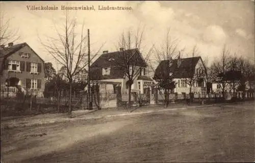 Ak Berlin Köpenick Rahnsdorf Hessenwinkel, Villenkolonie, Lindenstraße