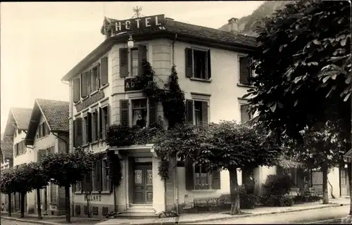 Foto Ak Meiringen Kanton Bern Schweiz, Hotel Adler