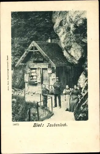 Ak Biel Bienne Kt Bern, Taubenloch, Kiosk