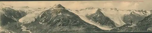 Klapp Ak Tirol, Zillertaler Alpen, Schwarzensee, Panorama mit Schwarzenstein, Horn- und Waxeckkees