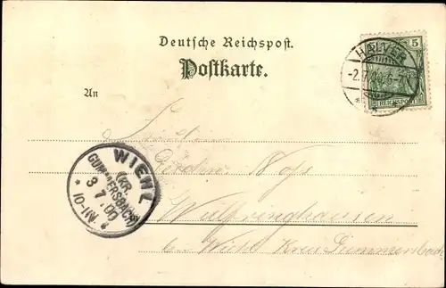 Litho Halver in Westfalen, Hälversprung, Kriegerdenkmal, Totalansicht