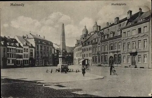 Ak Malmédy Wallonien Lüttich, Marktplatz