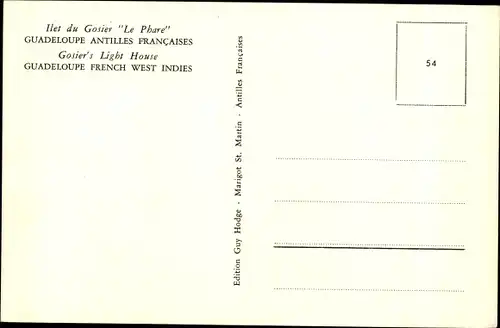 Ak Le Gosier Guadeloupe, Ilet du Gosier Le Phare, Panorama