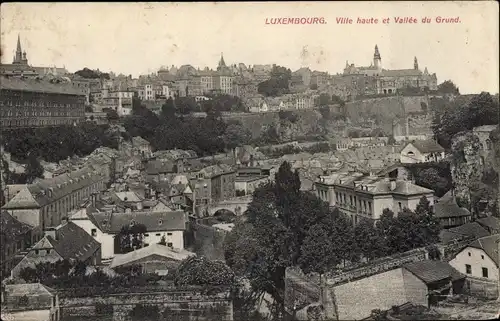 Ak Luxemburg Luxembourg, Ville haute et Vallee du Grund