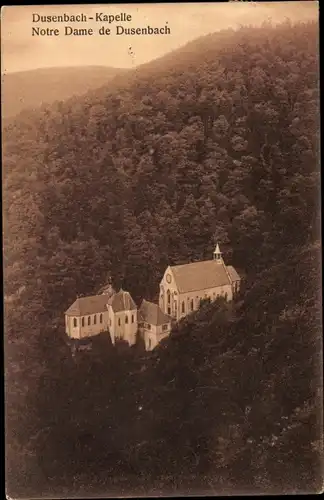 Ak Ribeauvillé Rappoltsweiler Elsass Haut Rhin, Notre-Dame de Dusenbach, Wallfahrtskirche, Kloster