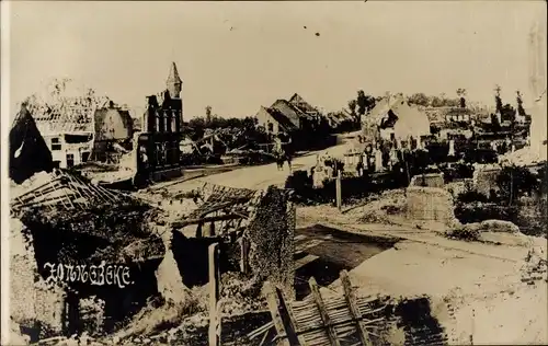 Foto Ak Zonnebeke Zonnebeeke Zonnebecke Westflandern, Kriegszerstörungen, I WK