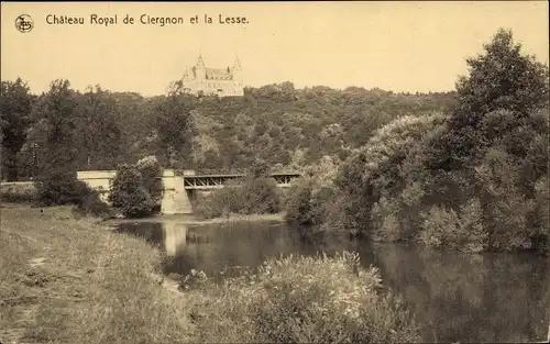 Ak Ciergnon Wallonien Namur, Chateau royal, la Lesse