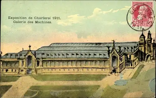 Ak Charleroi, Weltausstellung 1911, Galerie des Machines