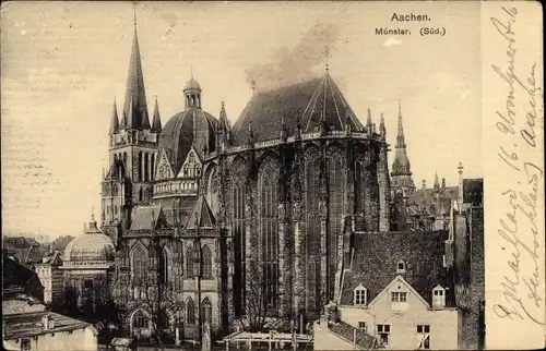 Ak Aachen in Nordrhein Westfalen, Münster, Außenansicht