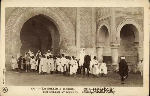 Ak Maknès Marokko, Le Sultan a Meknes