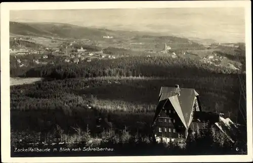 Ak Szklarska Poręba Schreiberhau Riesengebirge Schlesien, Zackelfallbaude, Schronisko Kamieńczyk