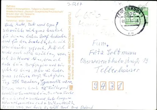 Ak Zeulenroda Thüringen, FDGB Erholungsheim Talsperre, Rathaus, Kreiskulturhaus DSF, Wappen